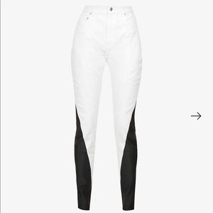 Mugler bi-material spiral jeans